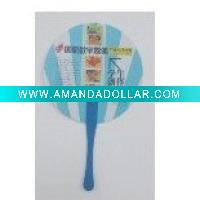 Wholesale Middle Handle Plastic Hand Fan