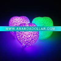 led heart rose light