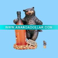 bear wine bottle holder