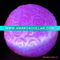 Wholesale Flashing Round Rose Candle