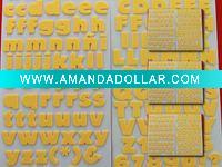 Wholesale new and charming alphabet and letters Eva scrapbooking sticker ,can order different designs
