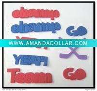 Wholesale new and charming alphabet and flowers eva with gliters scrapbooking sticker ,can order different designs E-1311