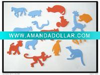 Wholesale new and charming alphabet and flowers eva with animal designs scrapbooking sticker ,can order different designs E-1310