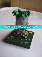 Wholesale Plants vs zombies polyresin grave buster figurine home decoration
