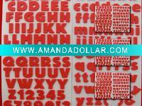 Wholesale new and charming alphabet and letters Eva scrapbooking sticker ,can order different designs E-1307