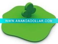 Wholesale Magic Green Little Tree Knob Of Silicone Cup Cover/ Silicone Cup Lid