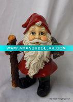 Polyresin Santa Claus with tree stick
