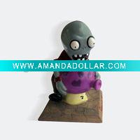 Wholesale Plants vs zombies polyresin bungee zombie figurine home decoration