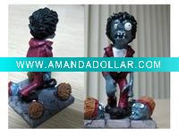 Wholesale Plants vs zombies polyresin dancing zombie figurine home decoration