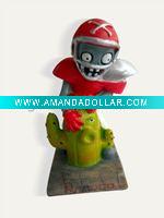Plants vs zombie polyresin football zombie figurine home decoration
