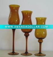 Wholesale solid color glass candle holder