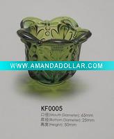 Wholesale KF0005 solid color glass candle holder