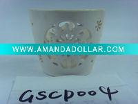 Wholesale ceramic white candle cup