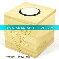 Wholesale decorative wooden candle stand