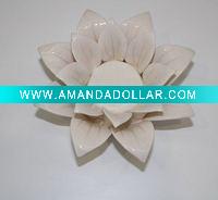 Wholesale Ceramic flower tealight candle holder