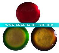 Wholesale 15x15cm round glass plate with foil