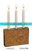 Wholesale Taper Candle Holder with carved mum design
