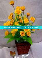 Wholesale plastic yellow rose