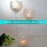 Wholesale Christmas Tree Glass Candle Holder/Glassware Set