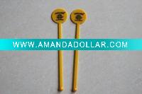 Promotional plastic stirrer