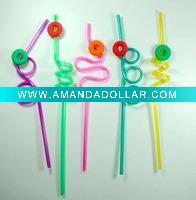 Red Plastic Straws