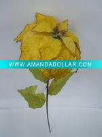 single poinsettia artificial flower