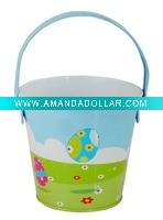 Wholesale Easter Round Tin Bucket