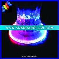 Wholesale Color changel LED coasters with bubble rim
