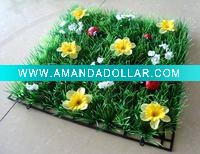 ladybug studded artificial grass
