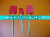 Wholesale wood silicone kitchenware