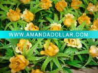 Wholesale yellow rose decoration artificial lawn