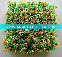 red rose decoration artificial grass