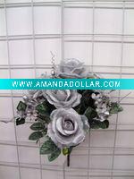 Wholesale artificial flower, decorative flower, rose flower bush,