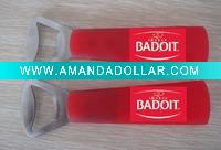 Wholesale bottle opener with half transparent plastic handleTQ90426