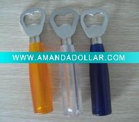 Wholesale bottle opener with transparent plastic handleTQ90425