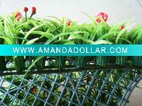 plastic red iris grass