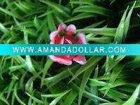 blooming iris plastic grass