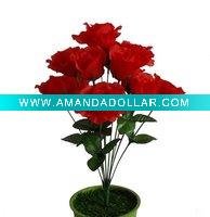 Wholesale Artificial Flower,Silk Flower ,Silk Rose ,artificial rose bunch