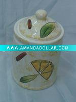 Wholesale ceramic cookie jar(ceramic pot,kitchenware)