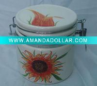 Wholesale ceramic cookie jar(ceramic pot,kitchenware)
