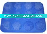 Wholesale Silicone Cake Mould / 12 cup shaped cake pans cake decoration tool kitchenware bakeware