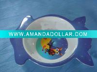 Wholesale melamine bowl for children with fish shape