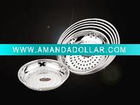 Wholesale stainless steel food steamer plate; promotional tray; metal plate
