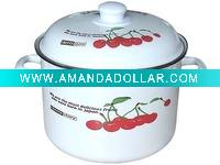 the enamel stock pot