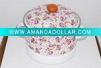 the enamel stock pot