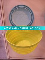 Silicone fold colander
