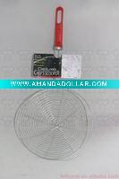 Different sizes oil strainer w/colorful plastic handle