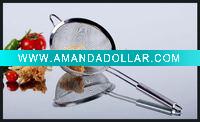Wholesale Stainless Steel Mesh Strainer with steel tube(LFGB,FDA)