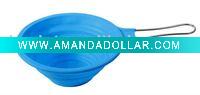 2011 newest design with handle Silicon collapsible colander