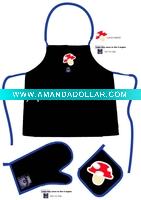 Wholesale 3pcs kitchen sets(Apron,potholder,oven mitt)